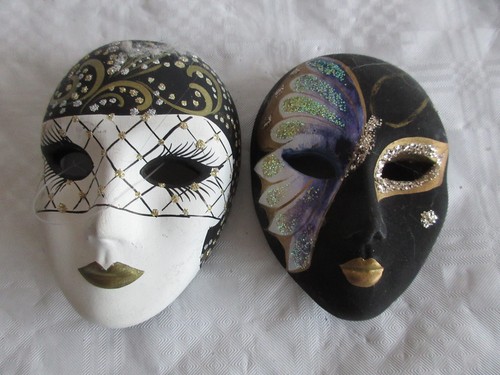 Zwei venezianische masken - zwei,