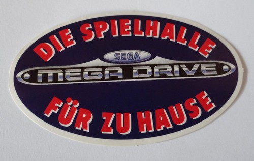 Werbe aufkleber sega - sega, mega