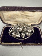 Jugendstil Brosche Alpacca