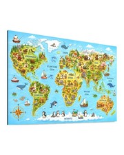 Weltkarte Leinwand Bild