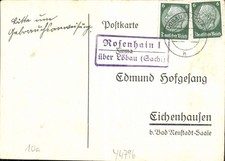 (Y4796) Postkarte Landpost ROSENHAIN 1 über Löbau 193?