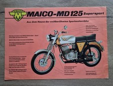 Flyer Broschüre Maico MD 125 Werbung 1970er Jahre