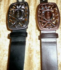 GÜRTEL HOSENGÜRTEL JEANSGÜRTEL mit SCHNALLE bronzefarben UNISEX Länge ca. 107 cm