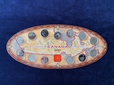 Münzset Kanada 1999: 12 x 25 Cent Münzen der Millenium Serie z. Jahrtausendwende