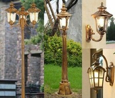 Außenleuchte Gartenlampe Wegeleuchte Kandelaber Retro Beleuchtung E27 antik Look