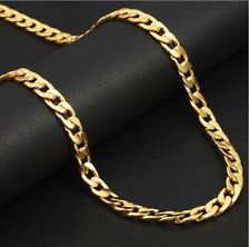 18k Goldkette 4MM Männer Panzerkette vergoldet für Herren Damen 50cm Gold Kette