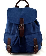 Outdoor Rucksack Canvas Blau