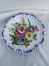 Wand Teller Handbemalt Keramik