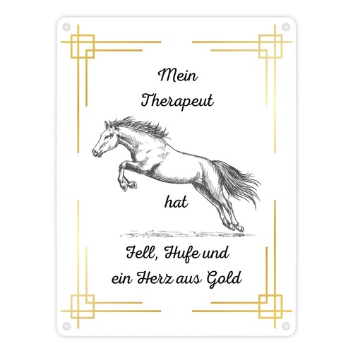 Pferd metallschild 15x20 cm - 15x20,