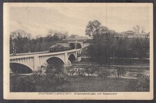 6522. Ak Stuttgart-Cannstatt Eisenbahnbrücke mit Rosenstein