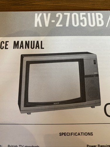 2705ub 615 sony - kv-2705ub,