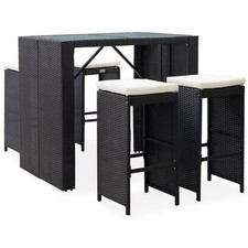 Gartenbar Set Poly Rattan