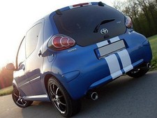 FOX Sportauspuff Endschalldämpfer Edelstahl Toyota Aygo re-li je 1x90mm rund