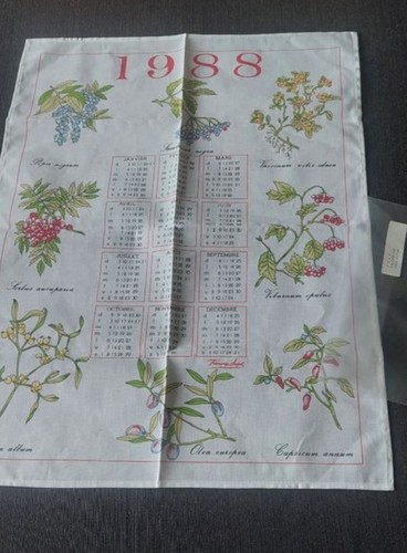 Geschirrtuch kalender vintage - kalender,