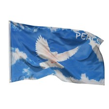 Peace Flagge Friedenstaube Fahne Hissflagge Frieden Zeichen Flag Blau 90X150 Cm