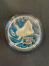 Australien Most Dangerous Great White Shark 2022 RAM 1 Unze Silber coloriert PP 
