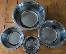 Rösle 4er Set Schüsseln - Edelstahl 18/10 - 0,4 L, 1,0 L, 2,0 L, 3,5 L