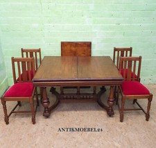 ANTIK! Essgruppe restauriert Gründerzeit 1900 Ausziehtisch 4 Stühle Eiche massiv