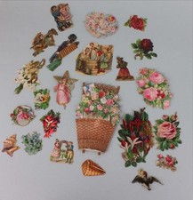 23 Oblatenbilder Glanzbilder, um 1890