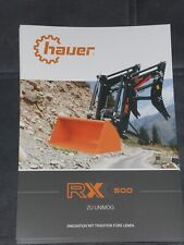 HAUER RX 500 Frontlader für MERCEDES-BENZ UNIMOG Prospekt von 08/2017 ( 24977 )