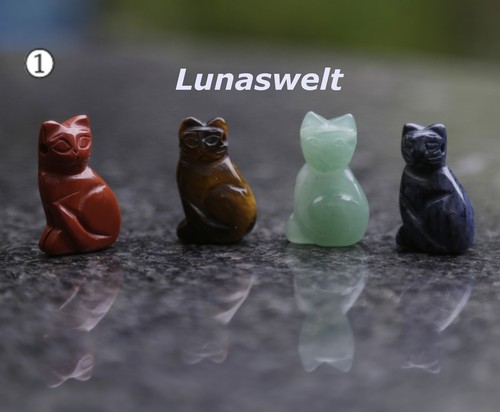 Edelstein katzen anhänger - katzen,