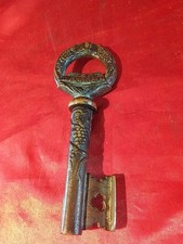 Alter Korkenzieher Flaschenöffner Schlüsselform Bronze Pateniert Vintage (5674)