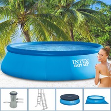 Intex 457x107 cm Komplettset Filterpumpe Schwimmbecken Schwimmbad Swimming Pool