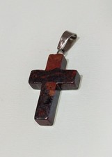 EDELSTEIN ANHÄNGER KREUZ JASPIS 