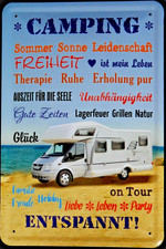 Blechschild Wohnmobil Urlaub