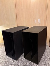 2 X REGAL BOX  SCHALLPLATTENSTÄNDER LP AUFBEWAHRUNGSBOX BRAUN ODER/UND SCHWARZ