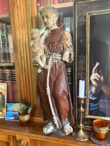 Große holzfigur heiliger - große,