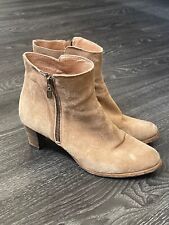 Damen High Heel Stiefelette Ankle Boots,  beige, Gr. 40, Absatz 6 cm, getragen