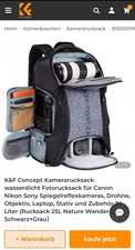 K&F Concept Fotorucksack Wasserdicht Kameratasche Kamerarucksack mit Laptopfach