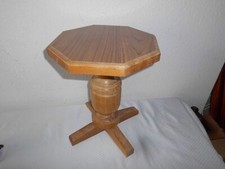 Blumentisch Tisch gedrexelter Fuß Blumensäule Holz Blumenbank Tischlein H 36,3