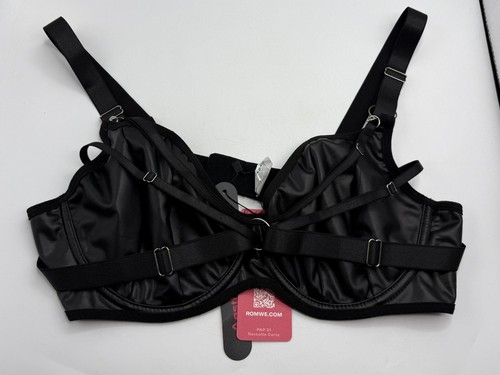 Romwe schwarzer harness - harness, bh