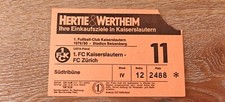 Ticket 1979 FC Kaiserslautern vs. FC Zurich Uefa Cup  32374