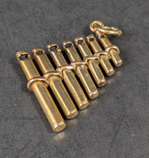 Gold Pan Flöte Anhänger