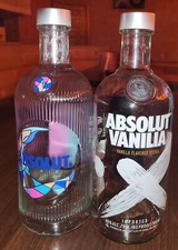2 Flaschen Absolut Vodka   Sammler, 0,7l, *Leer*
