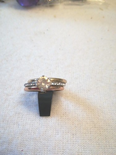 Ring rot weiss gelbgold - rot/weiss, /gelbgold