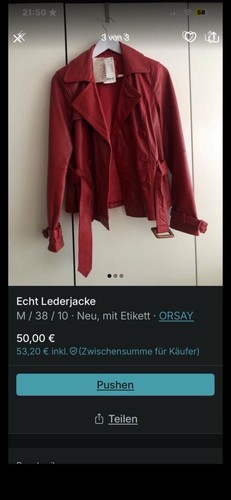 Lederjacke aus echtem leder - , (