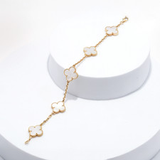 VAN CLEEF ARPELS ALHAMBRA ARMBAND 750/18KT GOLD 12,05G 19CM FULLSET