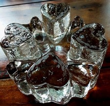 VINTAGE-STÖVCHEN! BLOCKGLAS! HERZEN! Topp-Zustand