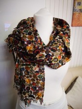 Faliero Sarti, Tuch, Schal, Seide, Wolle, kleine Fransen, Luxus