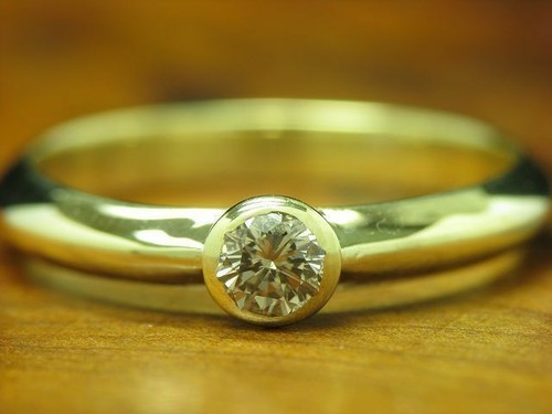14kt 585 gelbgold ring mit - 585,