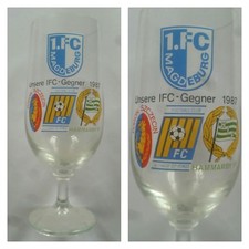 G518 GLAS 1.FC MAGDEBURG FCM DFV DFB Fussball Sport DDR Oberliga Ultras H17,0cm