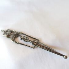 Emaille Anhänger 84 Zolotniki Silber Niello Russland Dolch Nadeldose /CU 176(95)