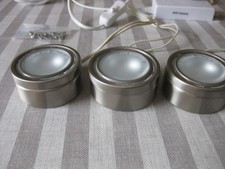 IKEA TRETTIO 3 x  Multifunktionsbeleuchtung In Edelstahl/Glas Halogenlampen