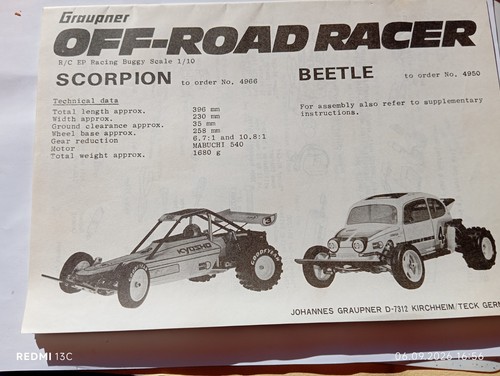 Graupner scorpion und beetle - graupner,