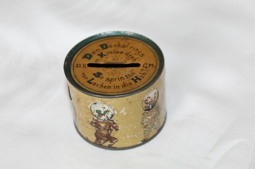 Antike blechdose dose spardose - blechdose,