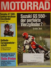 Motorrad 15/77 1977 Zündapp KS 50 TT, Suzuki GS 550, Yamaha XT 500, Wasp Gespann